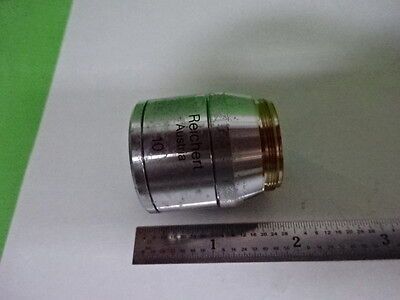 MICROSCOPE PART REICHERT POLYVAR OBJECTIVE LWD FLUOR 10X OPTICS AS IS #AI-17