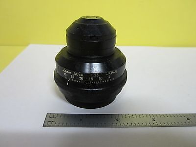 MICROSCOPE PART NIKON ABBE CONDENSER JAPAN OPTICS AS IS BIN#U7-05