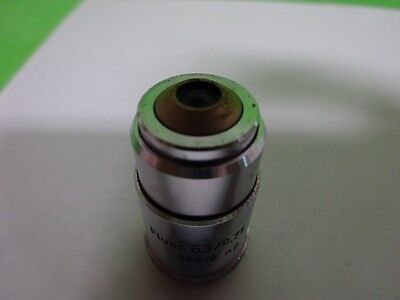 MICROSCOPE PART OBJECTIVE REICHERT AUSTRIA FLUOR 63X OPTICS AS IS BIN#72-59