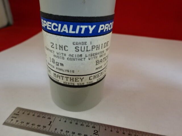 ZINC SULPHIDE ZnS PURE CHEMICAL 10 GRAMS AS IS #IL6-16