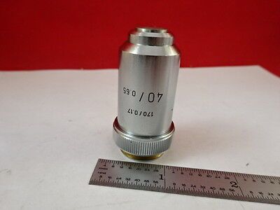 MICROSCOPE PART OBJECTIVE LEITZ WETZLAR GERMANY 40X OPTICS AS IS B#U1-B-11