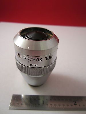 LEICA LEITZ OPTICAL MICROSCOPE PART OBJECTIVE NPL  20X DF OPTICS BIN#ERGOLUX