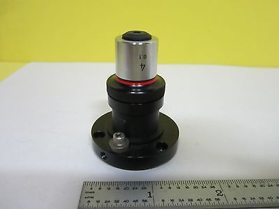 MICROSCOPE PART NIKON JAPAN OBJECTIVE 4X + ATTACHMENT OPTICS AS IS BIN#T6-17