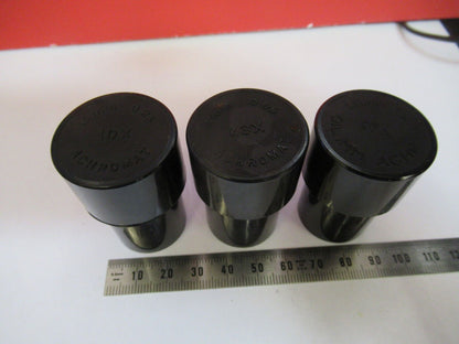 LOT ANTIQUE  OBJECTIVE CANISTER PLASTIC MICROSCOPE PART AS PICTURED R3-C-29