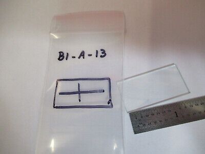 OPTICAL GLASS RETICLE CROSSHAIR PATTERN MICROSCOPE OPTICS AS PICTURED #B1-A-13