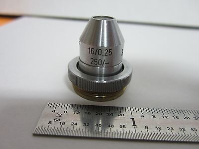 MICROSCOPE PART OBJECTIVE REICHERT AUSTRIA 16X OPTICS AS IS BIN#M7-R-06