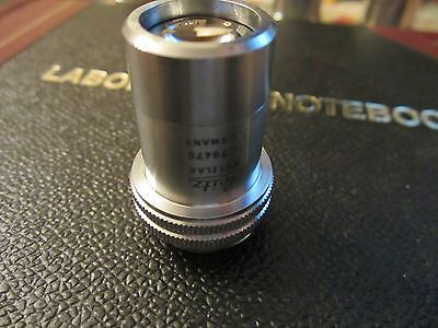 OPTICAL MICROSCOPE OBJECTIVE 2.5X PLANO PL LEITZ WETZLAR GERMANY OPTICS BN#C7-91