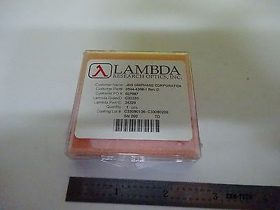 OPTICAL COATED LENS LAMBDA RESEARCH JDS UNIPHASE LASER OPTICS AS IS BIN#K1-91