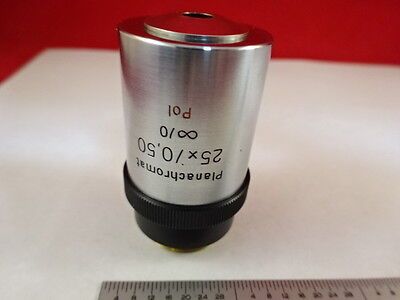 MICROSCOPE PART ZEISS POLARIZER OBJECTIVE 25X POL INFINITY OPTICS AS IS #X6-B-09