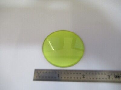 OPTICAL YELLOW GLASS FILTER OPTICS AS PICTURED &W2-B-16