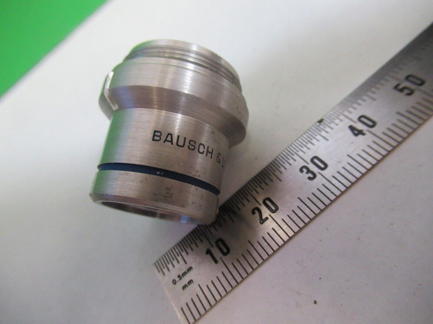 BAUSCH LOMB 5X OBJECTIVE LENS MICROSCOPE PART AS PICTURED Q7-B-42