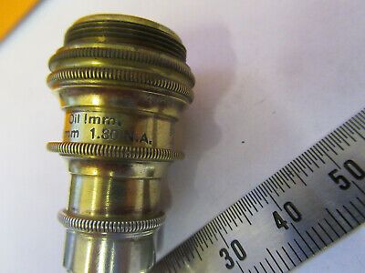 ANTIQUE BRASS BAUSCH LOMB 1.9mm LENS OBJECTIVE MICROSCOPE AS PICTURED #P4-A-81