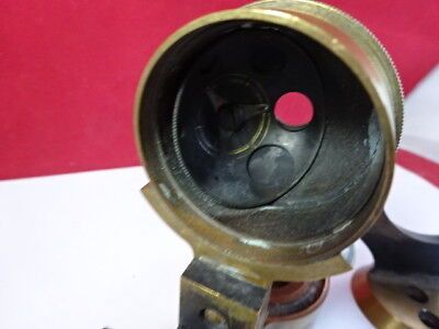 ANTIQUE 1880's BRASS BAUSCH LOMB CONDENSER HOLDER MICROSCOPE PART AS PIC &95-60