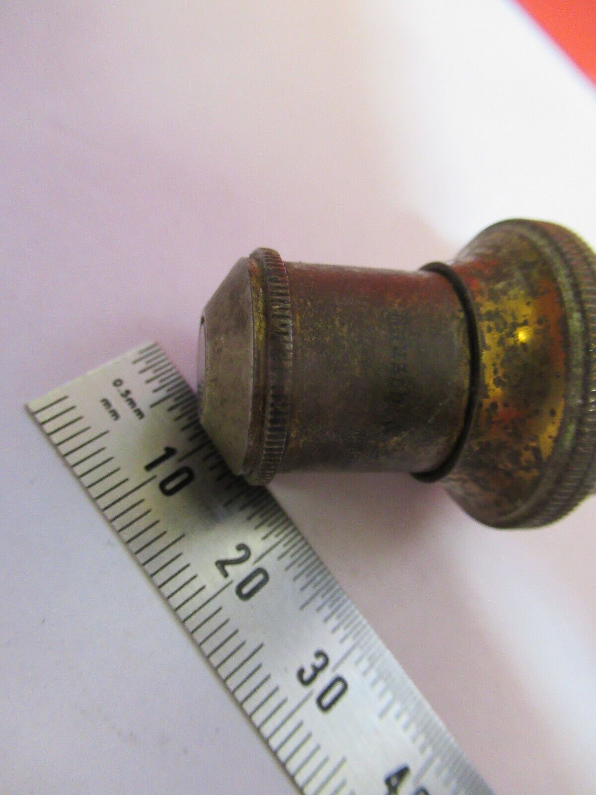 ANTIQUE  BRASS BAUSCH LOMB OBJECTIVE 2/3 MICROSCOPE PART AS PICTURED G4-A-113