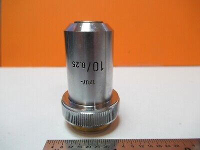 LEITZ GERMANY MICROSCOPE PART OBJECTIVE 10X /170 OPTICS AS PICTURED &FT-6-X13