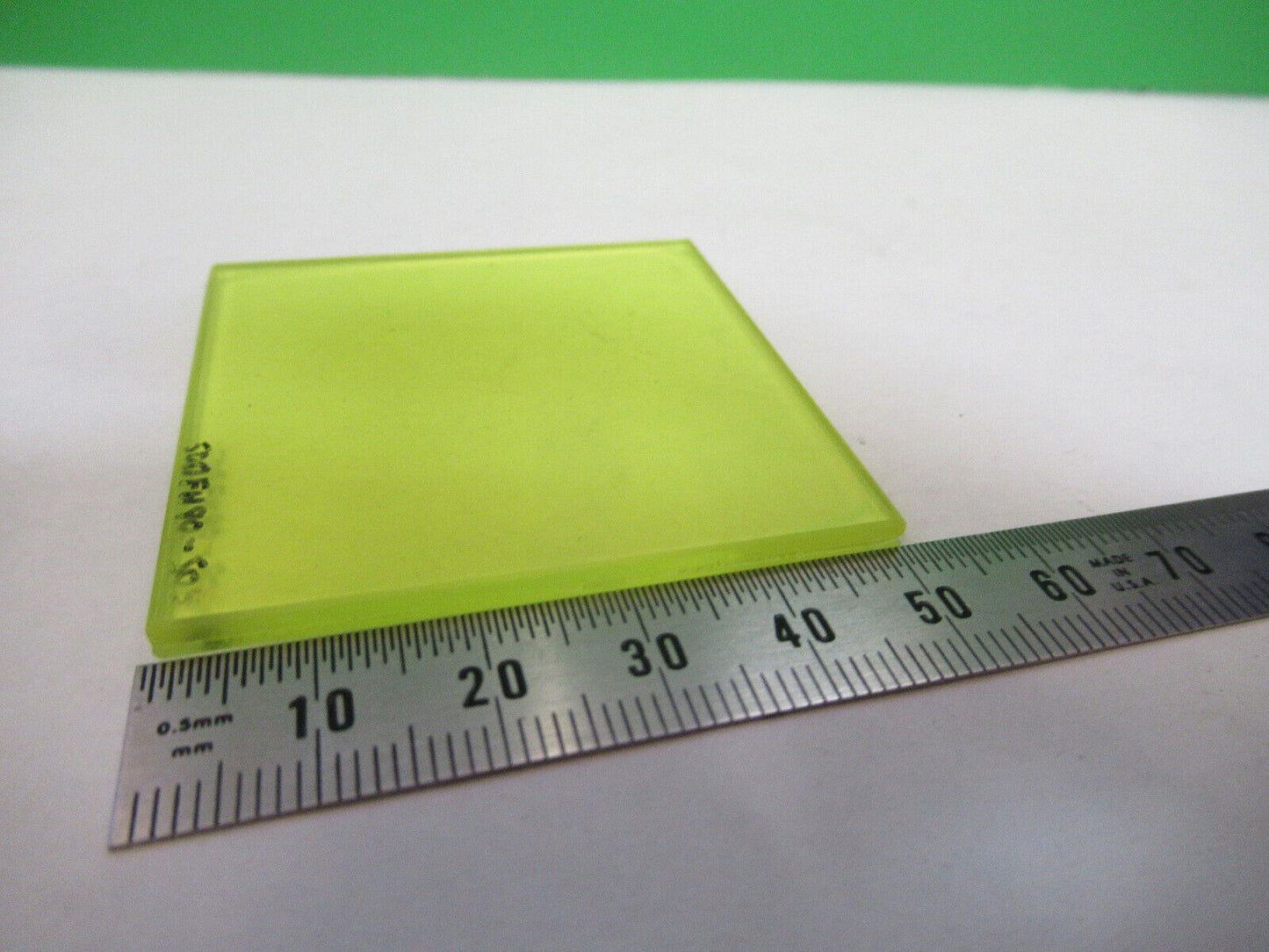 FOR PARTS YELLOW FILTER [delaminated edges] OPTICS AS PICTURED &Z7-A-26