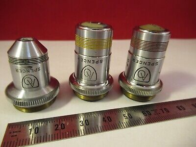 LOT 3 AO SPENCER OBJECTIVES AMERICAN OPTICS MICROSCOPE PART AS PICTURED #10-B-30