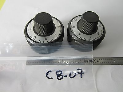 LOT 2 EA OPTICAL MICROSCOPE PART KNOBS ZEISS GERMANY OPTICS BIN#C8-07