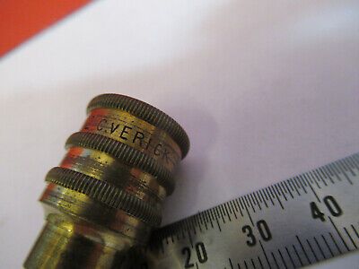 ANTIQUE BRASS VERICK OBJECTIVE FRANCE MICROSCOPE PART AS PICTURED &F6-B-22