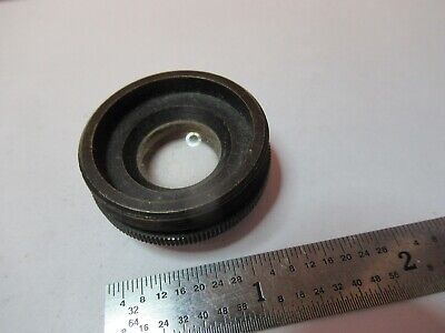 ANTIQUE BRASS MOUNTED LENS MICROSCOPE PART AS PICTURED #7B-B-124