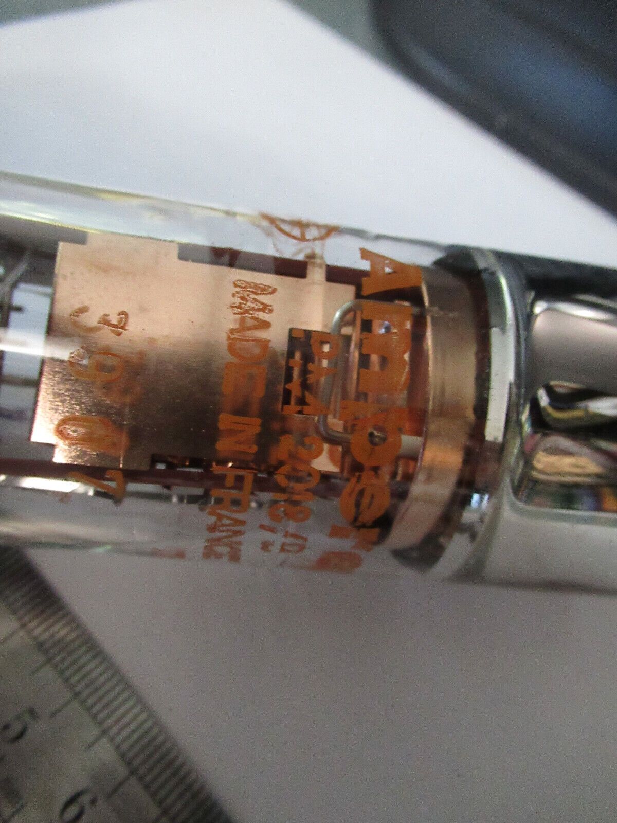 LARGE  VACUUM TUBE  PHOTOMULTIPLIER AMPEREX FRANCE PM-2018 AS PICTURED &W7-B-16