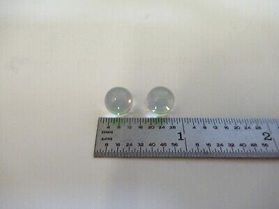 LOT 2 EA OPTICAL GLASS SPHERES LENSES MIL SPEC OPTICS AS PICTURED &79-A-26