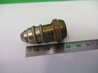 ANTIQUE BRASS UNKNOWN OBJECTIVE LENS MICROSCOPE PART AS PICTURED Z4-B-55