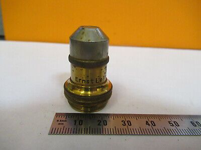 ANTIQUE BRASS LEITZ WEZLAR OBJECTIVE LENS MICROSCOPE PART AS PICTURED &8Y-A-115