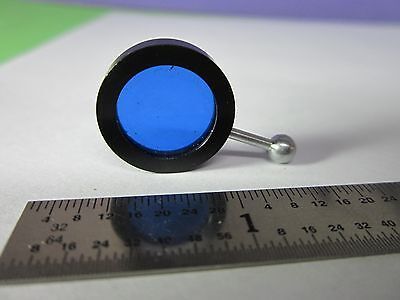 MICROSCOPE PART OPTICAL BLUE FILTER UNITRON JAPAN OPTICS AS IS BIN#34-25