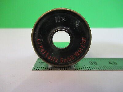 ANTIQUE ERNST LEITZ 10X B  GERMANY EYEPIECE MICROSCOPE PART AS PICTURED Q9-A-24