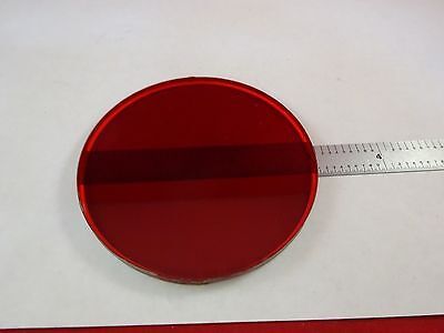 OPTICAL MIL SPEC RED GLASS FILTER LASER OPTICS AS IS BIN#Q7-C-13