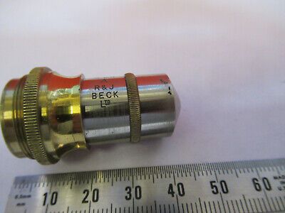 ANTIQUE BRASS BECK OPTICS OBJECTIVE MICROSCOPE PART LONDON AS PICTURED &87-FT-43