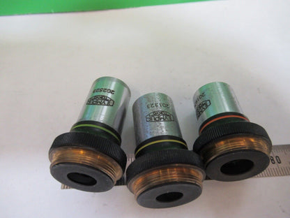 LOT OBJECTIVES OLYMPUS JAPAN POL MICROSCOPE PART AS PICTURED Z7-FT-81