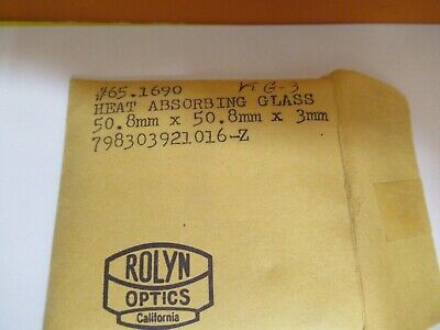 ROLYN OPTICS HEAT ABSORBING GLASS KG-3 OPTICAL AS PICTURED &A3-B-11