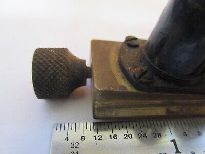 ANTIQUE BRASS STEREO OBJECTIVES OPTICS MICROSCOPE PART AS PICTURED &7B-B-81