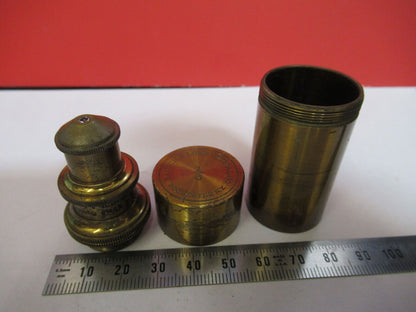 ANTIQUE  BRASS BAUSCH LOMB OBJECTIVE 1/6 MICROSCOPE PART AS PICTURED G4-A-112