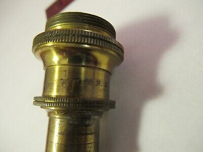 ANTIQUE BRASS OBJECTIVE BAUSCH LOMB 1/6 OPTICS MICROSCOPE AS PICTURED #10-B-32