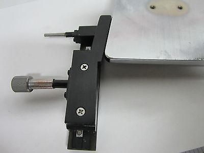 MICROSCOPE STAGE MICROMETER FOR PARTS AS IS RARE TABLE AND HEAVY BIN#H7-01