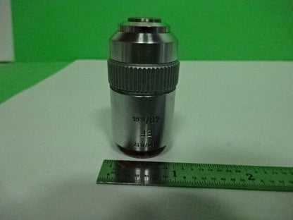 MICROSCOPE PART OBJECTIVE LEITZ WETZLAR GERMANY EF 40X OPTICS AS IS #4B-A-10