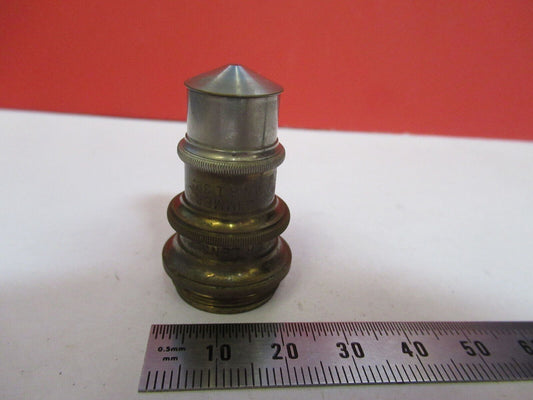 ANTIQUE BRASS SPENCER 1.8mm OBJECTIVE MICROSCOPE PART AS PICTURED &H9-B-41