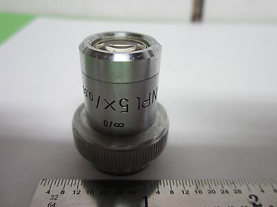 OPTICAL MICROSCOPE LEITZ GERMANY OBJECTIVE NPL 5X INFINITY OPTICS BIN#46-L-23