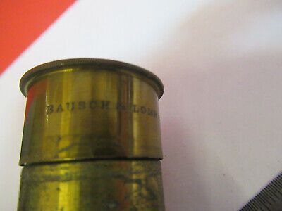 ANTIQUE BAUSCH LOMB BRASS EMPTY OBJECTIVE CAN MICROSCOPE PART AS PIC &nB7-A-28