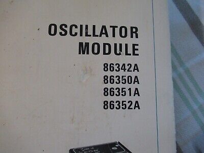 COLLECTABLE RARE HP HEWLETT PACKARD 86342A OSCILLATOR MODULE 1972 MANUAL &BIBLI