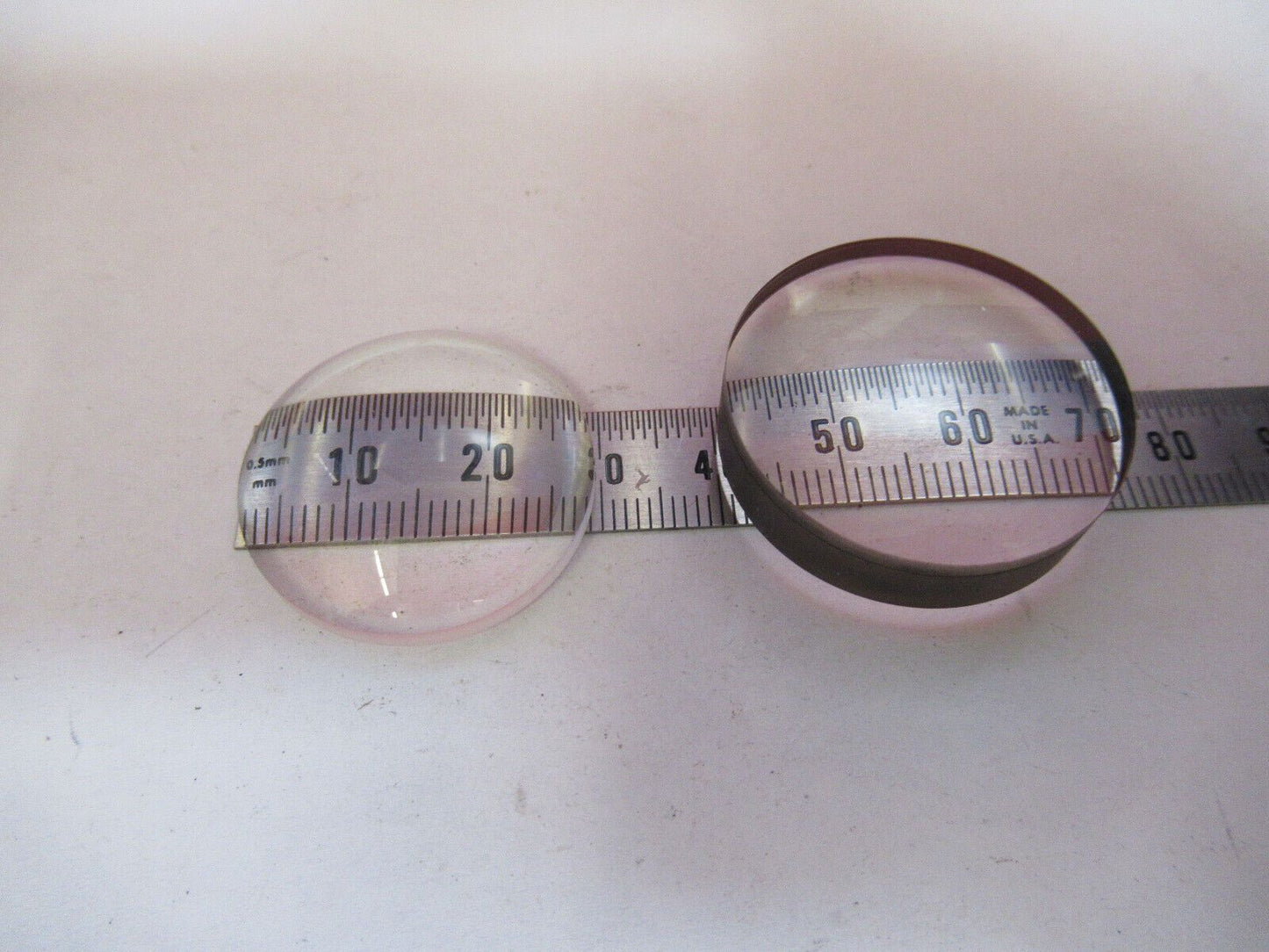 MEIJI JAPAN  LOT LENSES for CONDENSER MICROSCOPE PART AS PICTURED H9-B-33