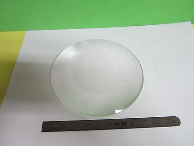 OPTICAL LARGE  BI CONVEX LENS [some scratches on coating] LASER OPTICS BIN#43-04