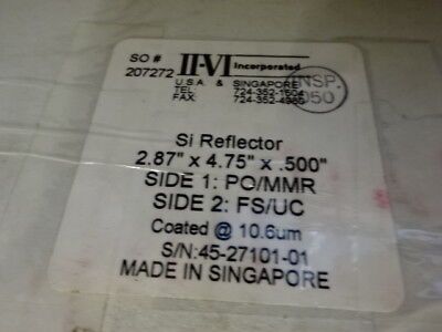 OPTICAL INFRARED THICK SILICON METAL CO2 REFLECTOR LASER OPTICS AS IS &AV-A-31