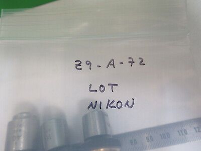 LOT NIKON JAPAN 4X 10X 40X OBJECTIVE OPTICS MICROSCOPE PART AS PICTURED #Z9-A-72