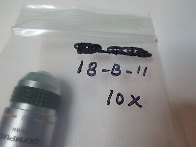 OLYMPUS OBJECTIVE DPLAN 10X /160 OPTICS MICROSCOPE PART AS PICTURED &18-B-11