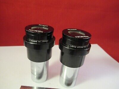 NIKON JAPAN EYEPIECE PAIR HKW 10X MICROSCOPE PART OPTICS &P8-A-11