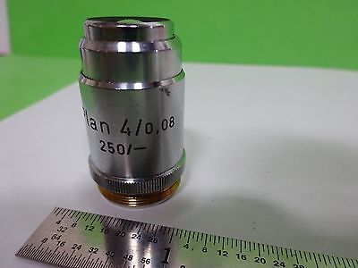 MICROSCOPE REICHERT AUSTRIA OBJECTIVE 4X OPTICS AS IS BIN#Y4-22